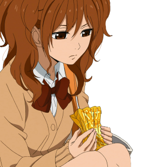 Chizuko yoshida brown shirt bow - an anime drawing free wallpaper
