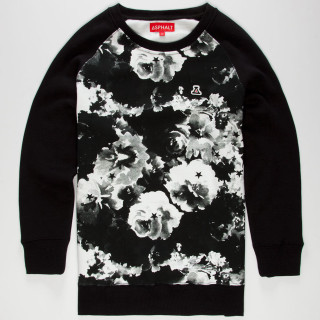 Black white sweater flowers pattern - lowbrow free wallpaper