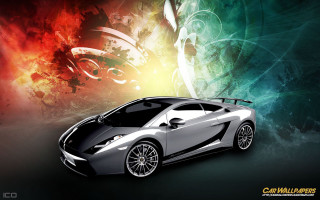 Car colorful background swirly design - matte drawing free wallpaper