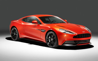 Red sports car studio photo 10 - a gray background free wallpaper