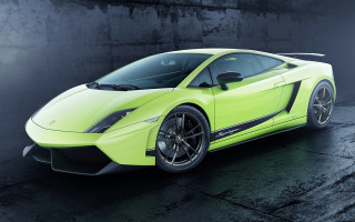 Lime green sports car dark - concrete free wallpaper for desktop