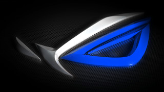 Blue white logo black background 2 - the bottom of the logo free wallpaper