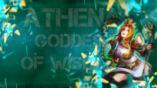 Woman holding wand shield message - ann thetis blacker free wallpaper