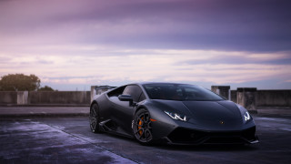 Black sports car parking lot 11 - a parking lot free wallpaper