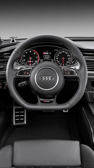Steering wheel dashboard black leather - panfuturism free wallpaper