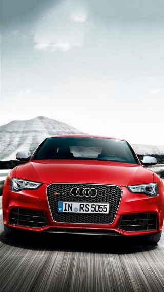 Red car road mountain range - a mountain range in the background free wallpaper