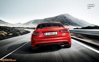 Red car driving road mountains 5 - else alfelt free wallpaper