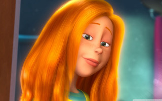 Cartoon girl red hair surprised - long red hair free wallpaper