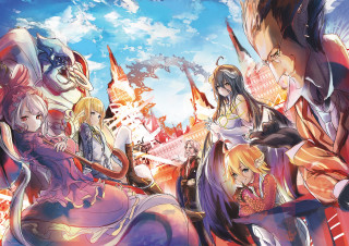 Anime characters cityscape sky background 3 - a cityscape free wallpaper