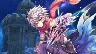 Girl sword castle stars sky - a sword free wallpaper for desktop