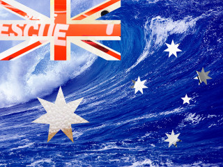 Wave british flag stars ocean - a british flag free wallpaper