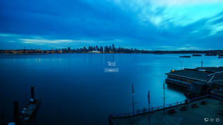 Dock boat city night blue - the water and a city in the background free wallpaper