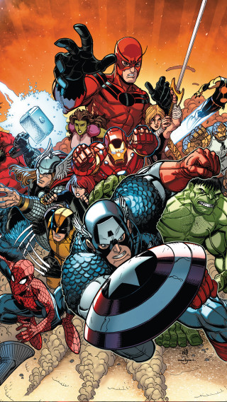 Avengers cartoon group characters fun - ashcan school free wallpaper
