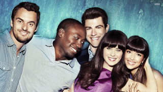 Group photo blue wall background - a picture together in front free wallpaper