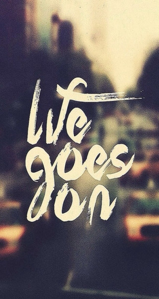 Life goes on city lights - free minimalism wallpaper