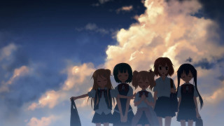 Anime girls cloudy sky blue - a cloudy sky free wallpaper