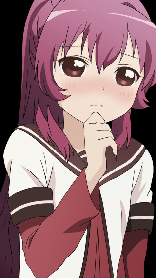 Pink hair girl rayonism yandere - a red scarf free wallpaper