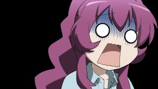 Pink haired yandere screaming lineart - a face free wallpaper