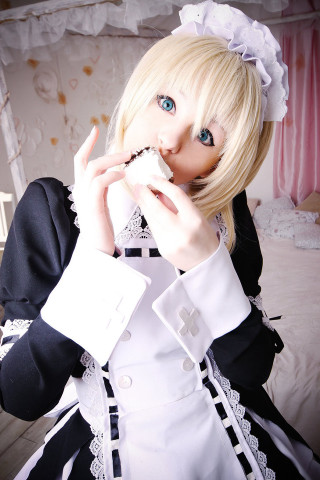 Alice prin cosplay blonde maid - a piece of cake free wallpaper