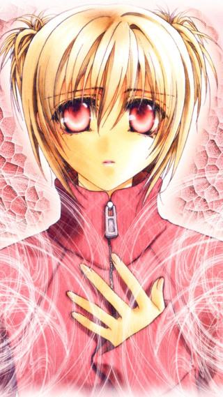 Blonde anime character red eyes - her free wallpaper