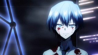 Blue hair bloody face windmill - a windmill free wallpaper