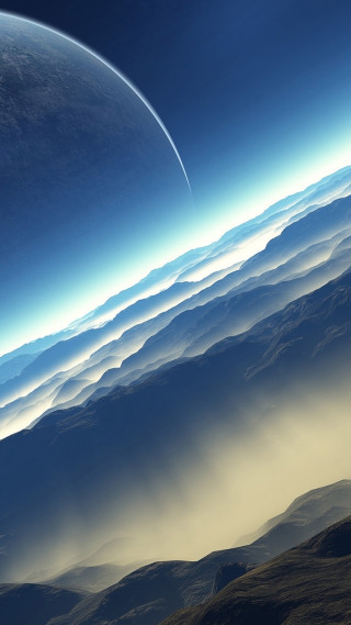 Distant planet space view foreground - the foreground free wallpaper