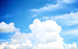 Plane flying sky clouds blue 11 - free sky wallpaper
