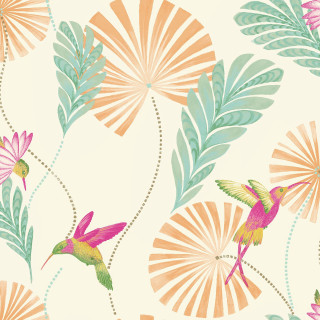 Bird flower pattern white background - left free wallpaper