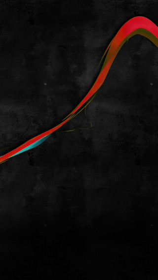 Red green wave black background - wave free wallpaper