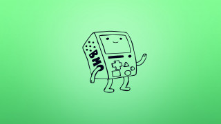 Cartoon character keyboard green background - a smiley face free wallpaper