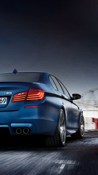 Blue car night road bridge - night free wallpaper