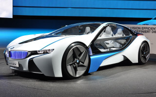 White blue car showroom display - car free wallpaper