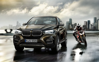Motorcycles wet road city car - a wet road next free wallpaper