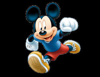 Mickey mouse running smile bald - his leg free wallpaper