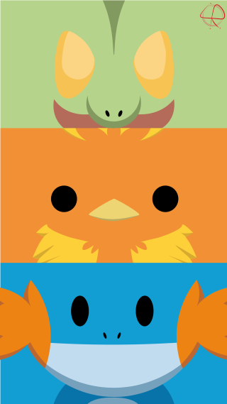 Cartoon character big smile fish - bird free wallpaper