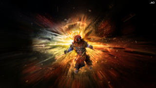Man space suit bright light - dark soul free wallpaper