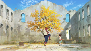 Boy girl playing tree courtyard - adam manyoki free wallpaper