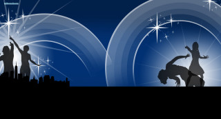 Dancing couple night sky stars - the dark night sky free wallpaper