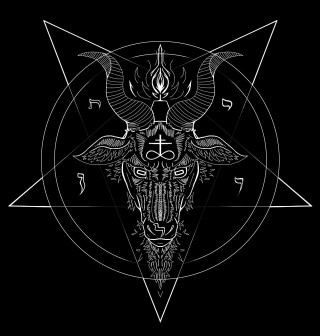 Goat head horns pentagram symbols - daryush shokof free wallpaper