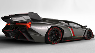 Grey sports car red green - side profile free wallpaper