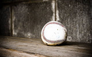 Baseball wooden table wall brick 3 - a baseball free wallpaper