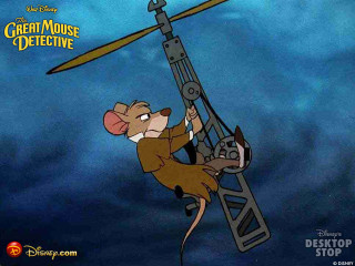 Cartoon mouse climbing ladder sword - great free wallpaper