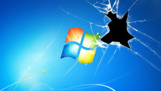 Broken window star blue sky 9 - a broken window free wallpaper