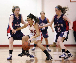 Girls basketball game court sidelines - a court free wallpaper