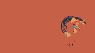Woman ponytail red background blue - pop surrealism free wallpaper