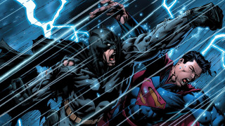 Couple men rain bat superman - action scene free wallpaper