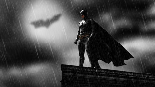 Man batman costume roof rain - a man in a batman costume free wallpaper