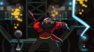 Cartoon character sword neon dark - dan content free wallpaper