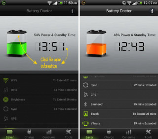 Battery doctor screens time level - a screenshot free wallpaper