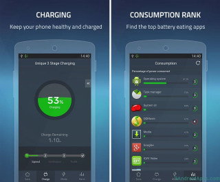 Cell phone battery charger screen - free technology wallpaper